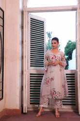 Tara Grey Organza Silk Dupatta